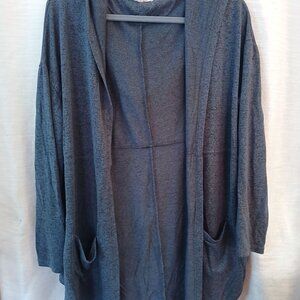 Navy Blue Hooded Lightweight Sweater, Medium